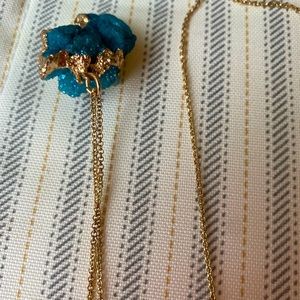 Handmade drop pendant stone necklace